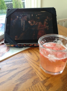 Water Spritzer and tv time from an earlier afternoon.